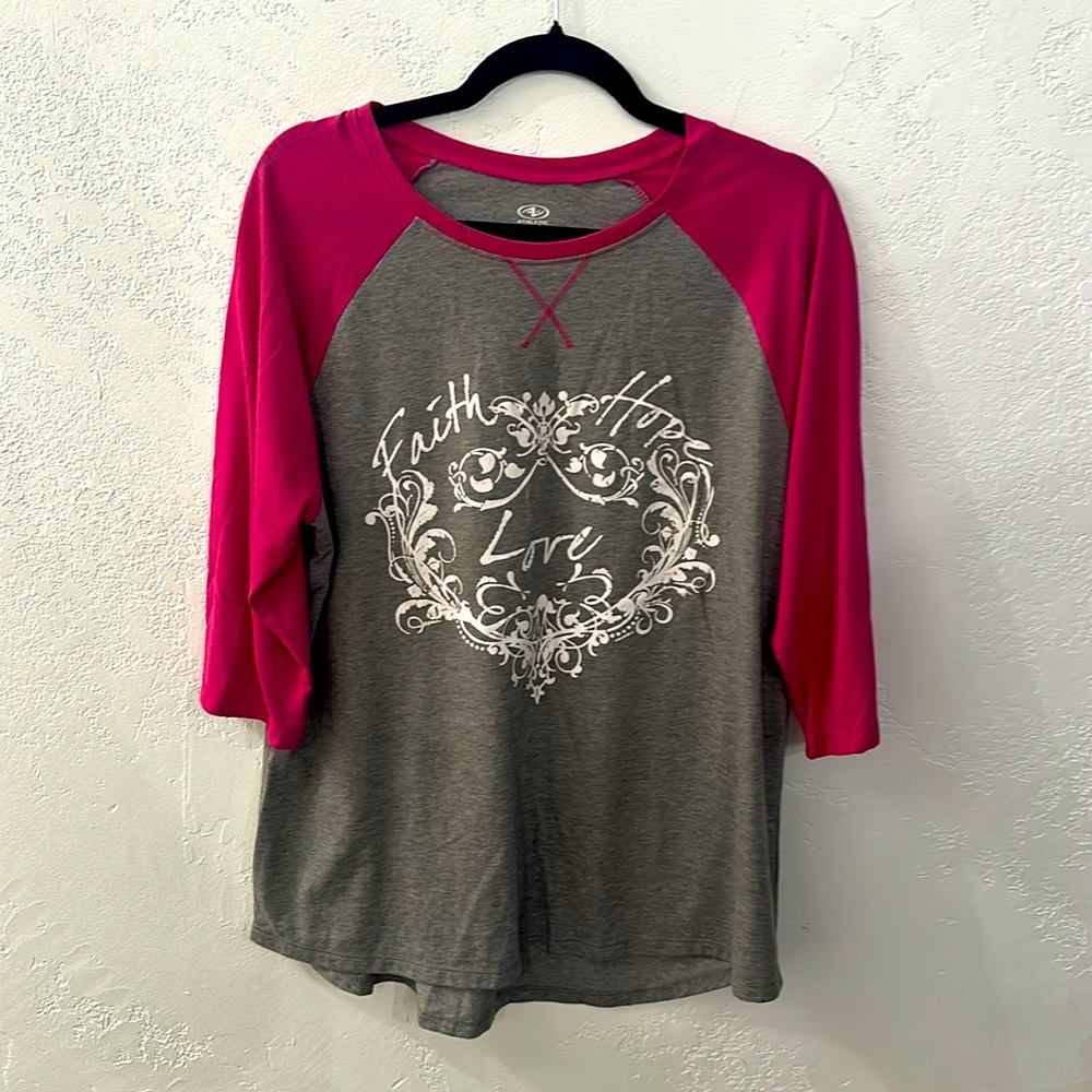 Athletic tee “Faith Hope and Love”